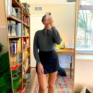 Vintage, cashmere sweater with tie neck